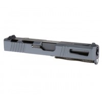 Glock 19 Gen 1-3 Compatible COMPETITOR Sniper Grey Complete Slide Kit - Black Barrel